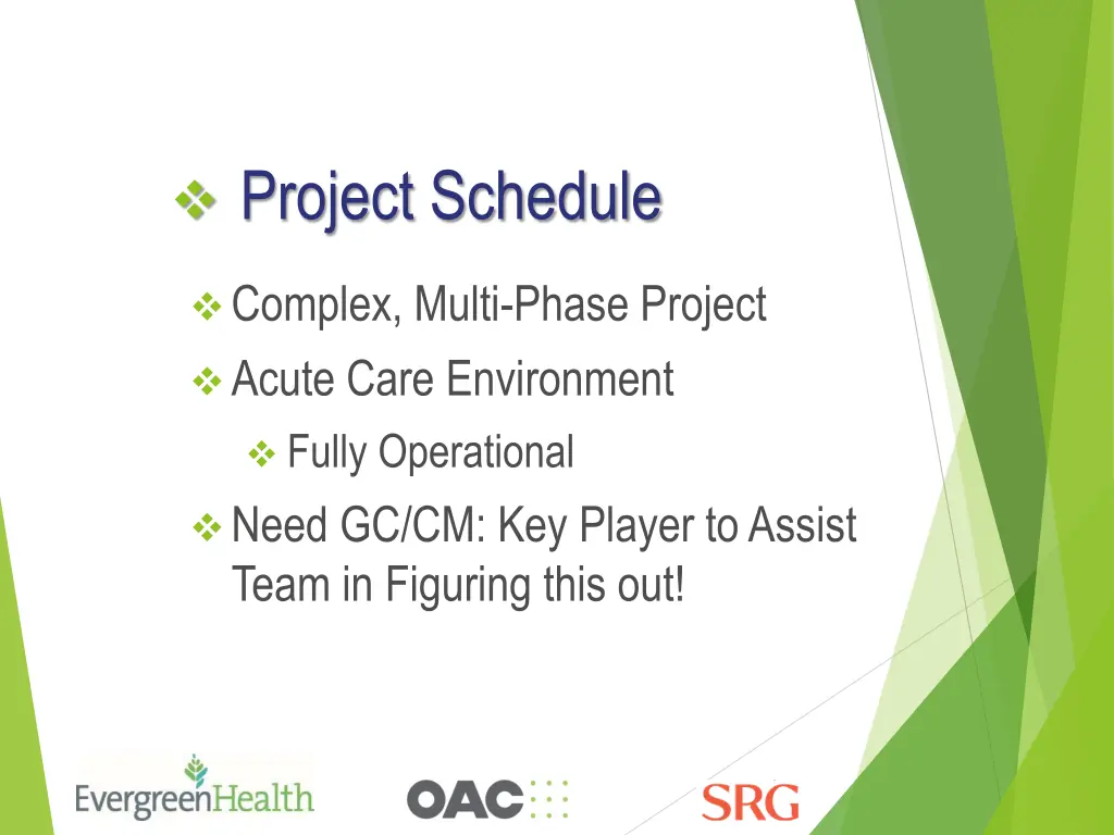 project schedule