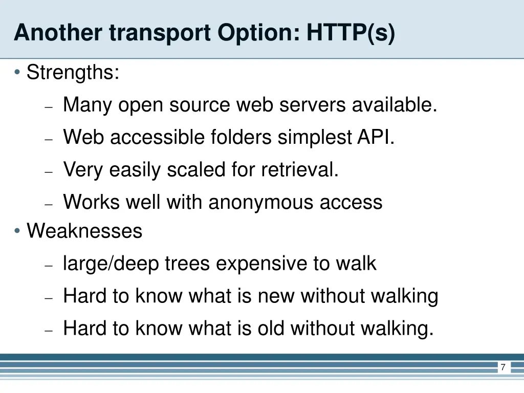 another transport option http s