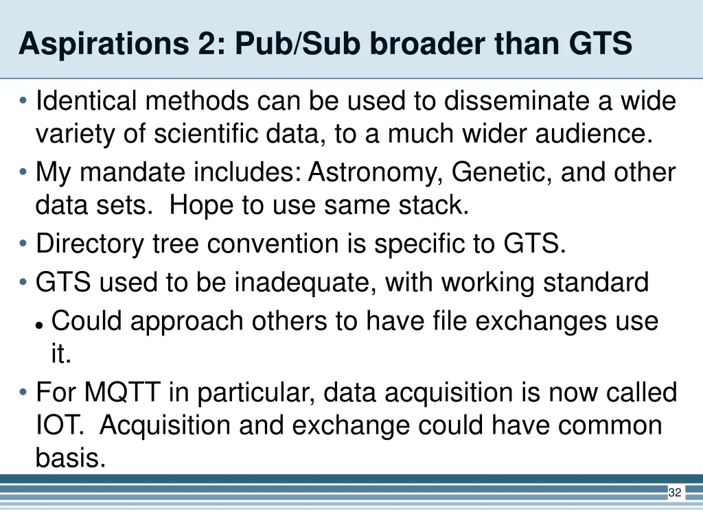 aspirations 2 pub sub broader than gts