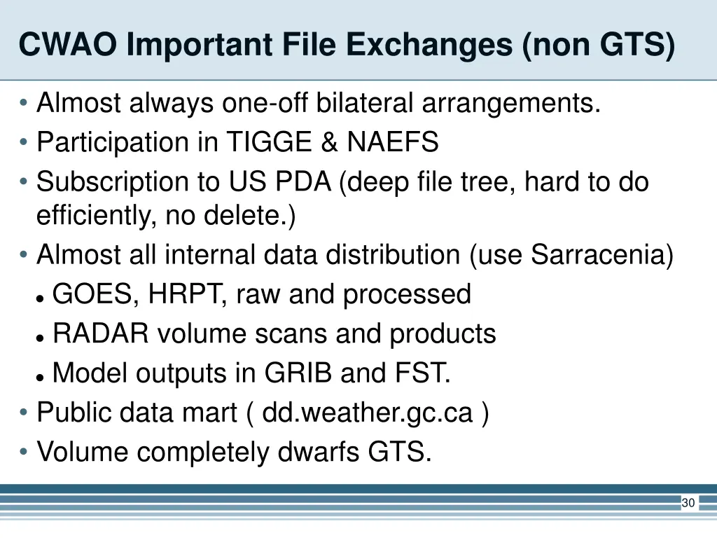 cwao important file exchanges non gts