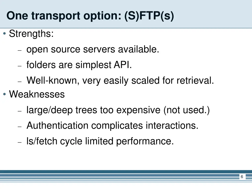 one transport option s ftp s