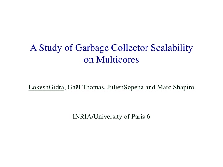 a study of garbage collector scalability