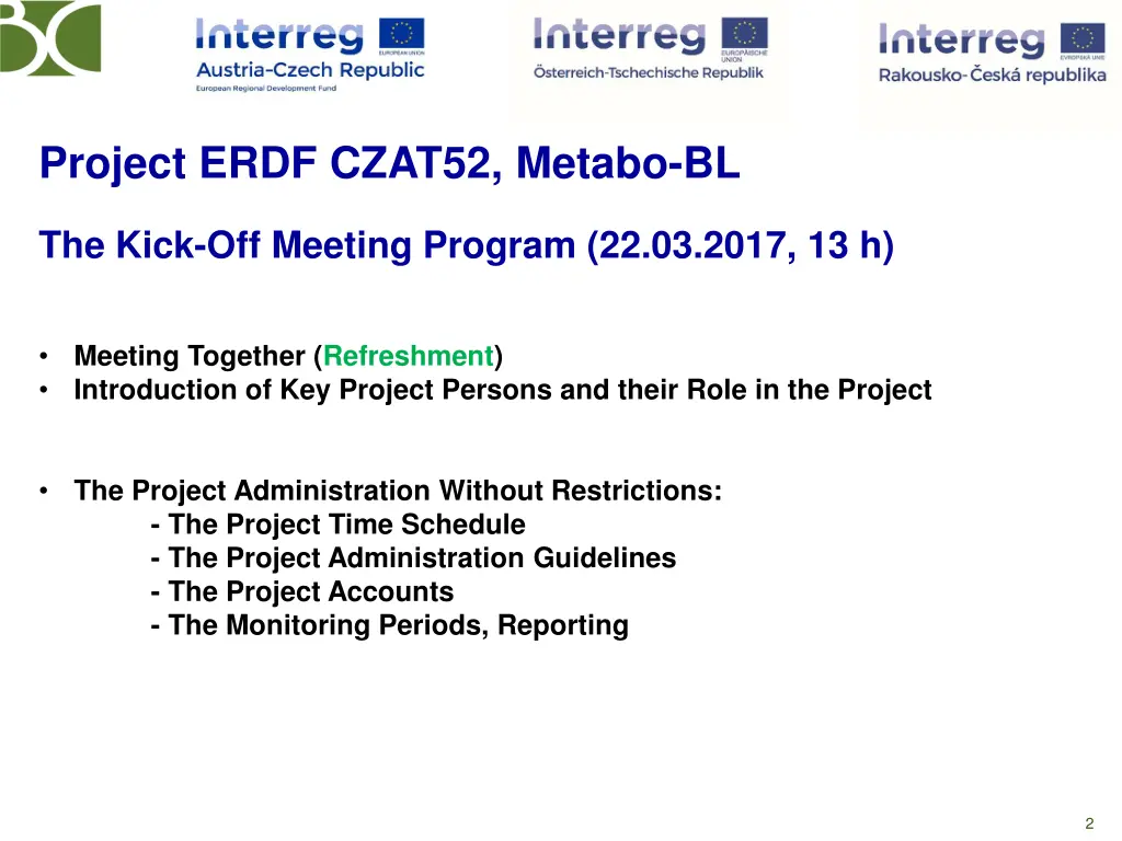 project erdf czat52 metabo bl