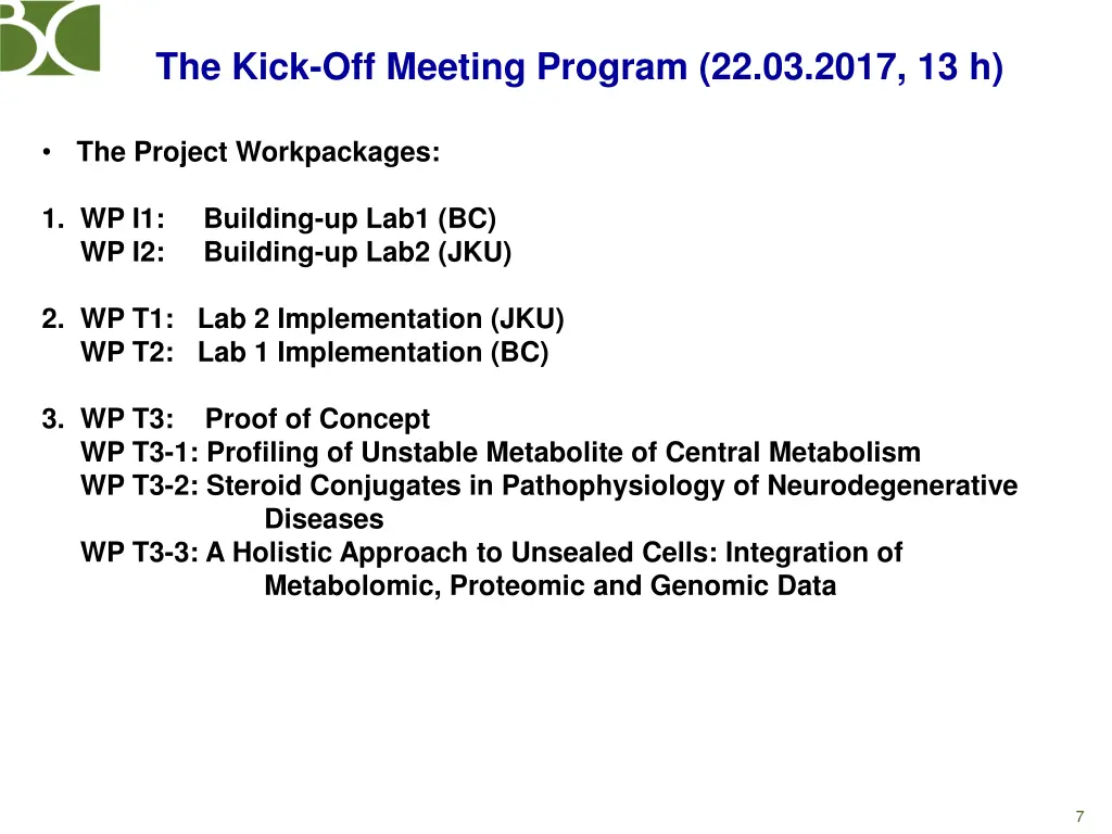 the kick off meeting program 22 03 2017 13 h 1