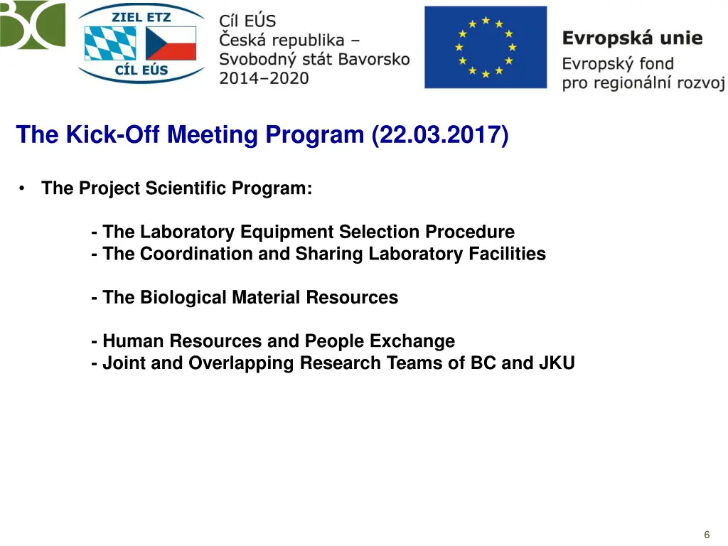 the kick off meeting program 22 03 2017