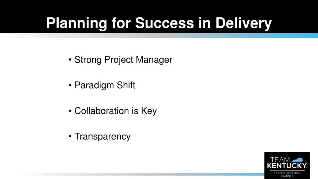 planning for success in delivery