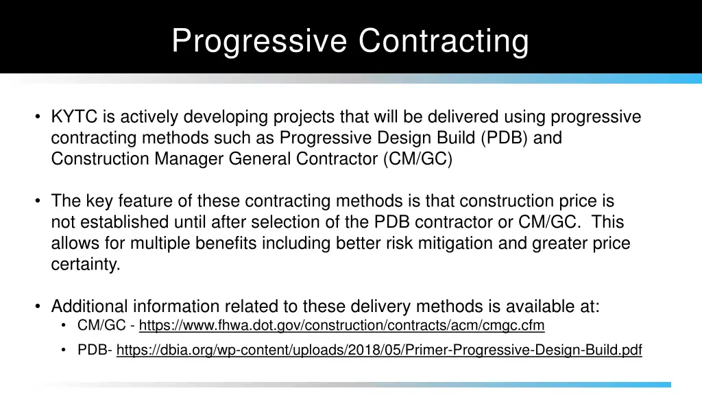 progressive contracting