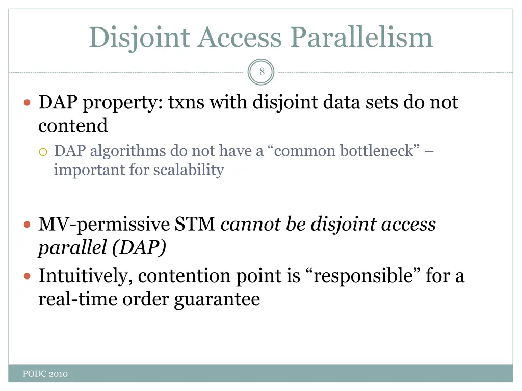 disjoint access parallelism