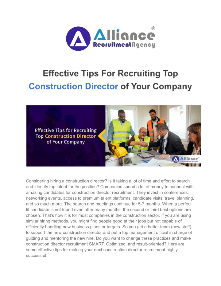 effective tips for recruiting top construction