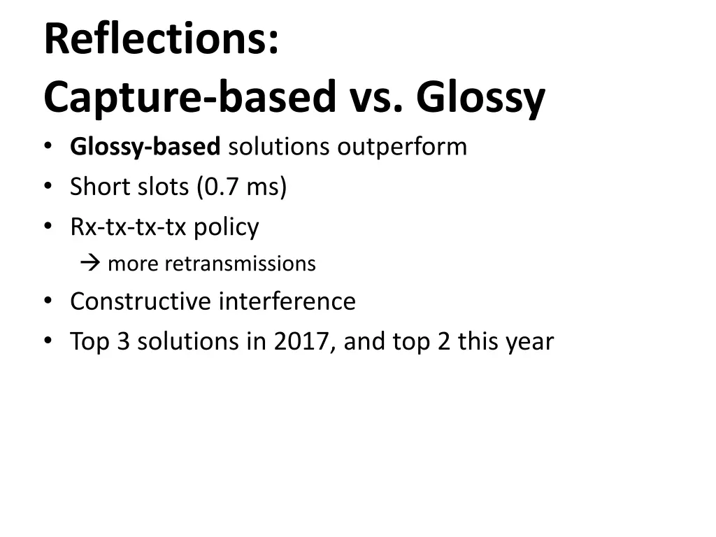 reflections capture based vs glossy