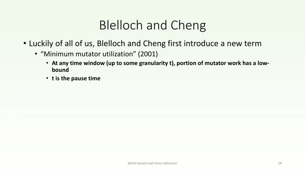 blelloch and cheng 1