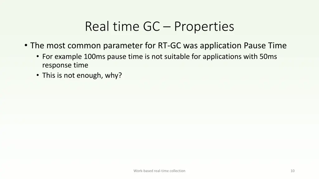 real time gc properties