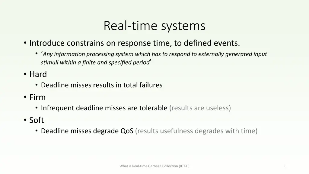 real time systems