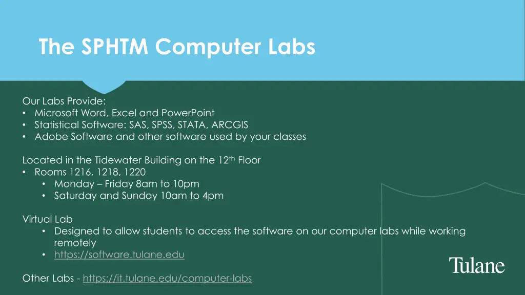 the sphtm computer labs