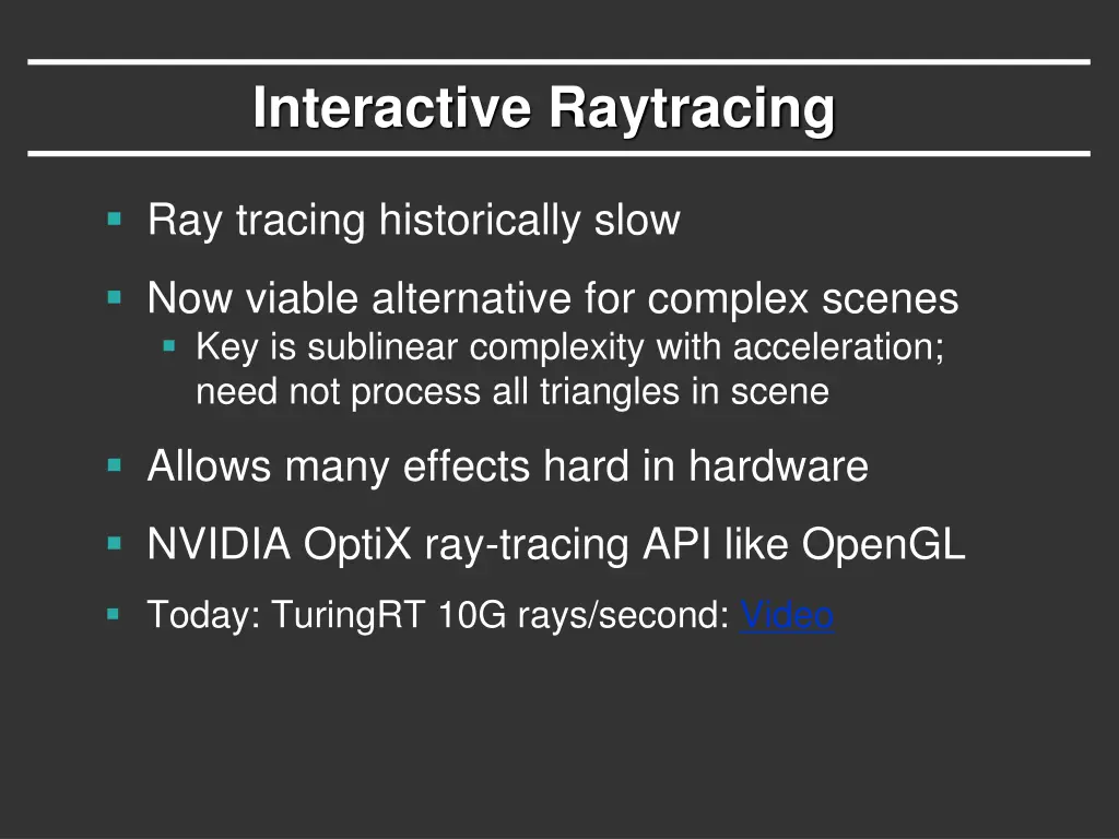 interactive raytracing