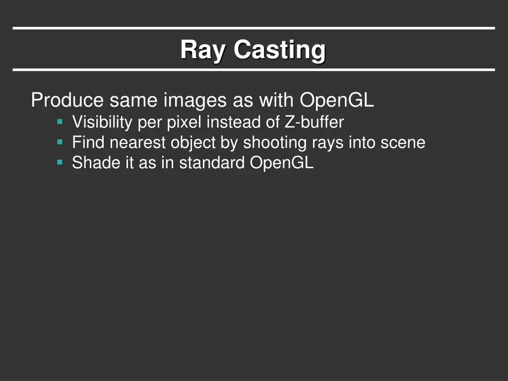 ray casting