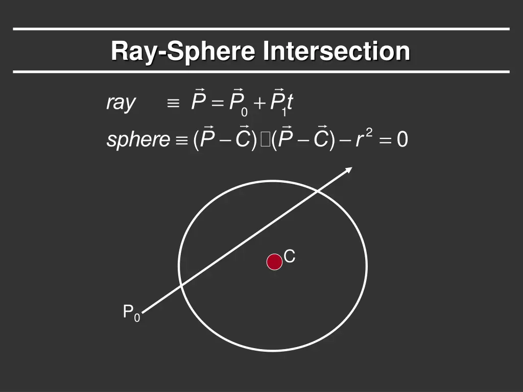 ray sphere intersection