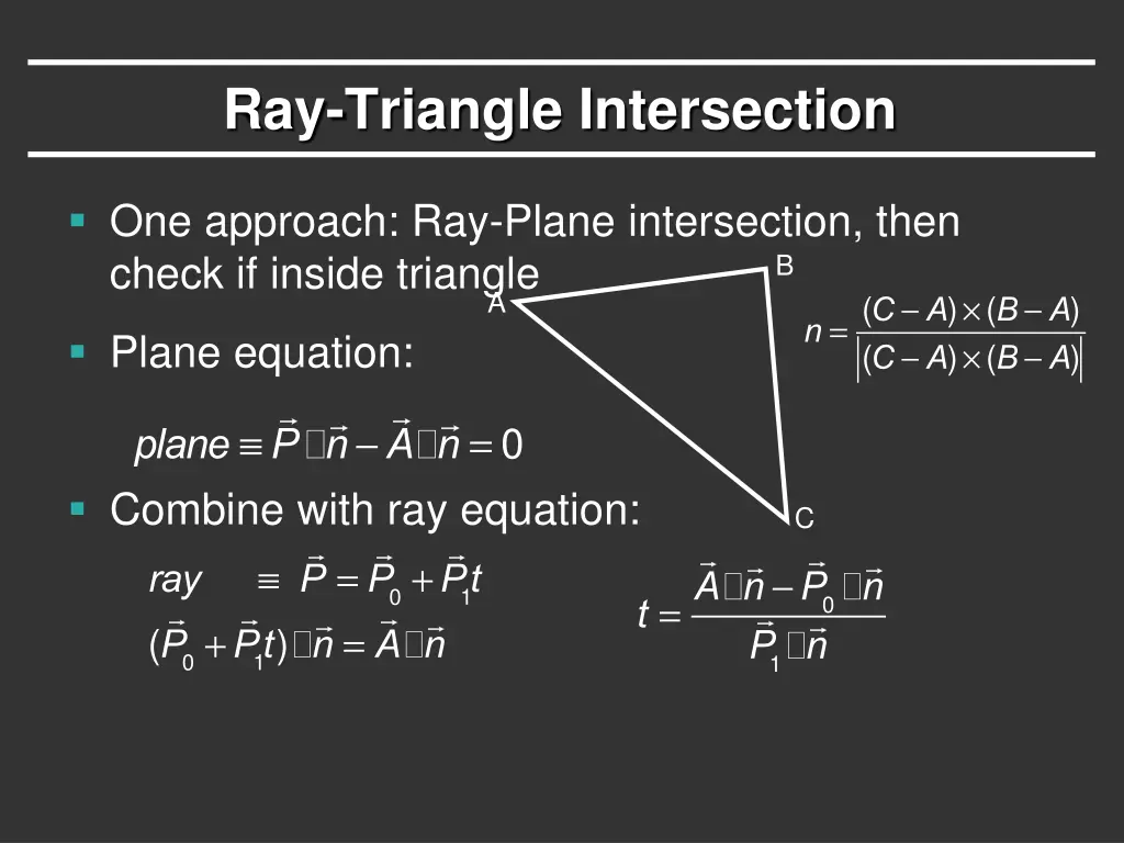 ray triangle intersection 1