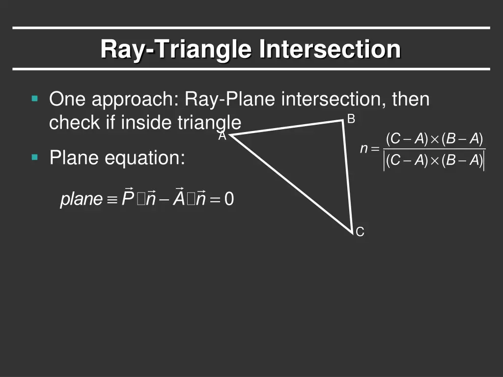 ray triangle intersection