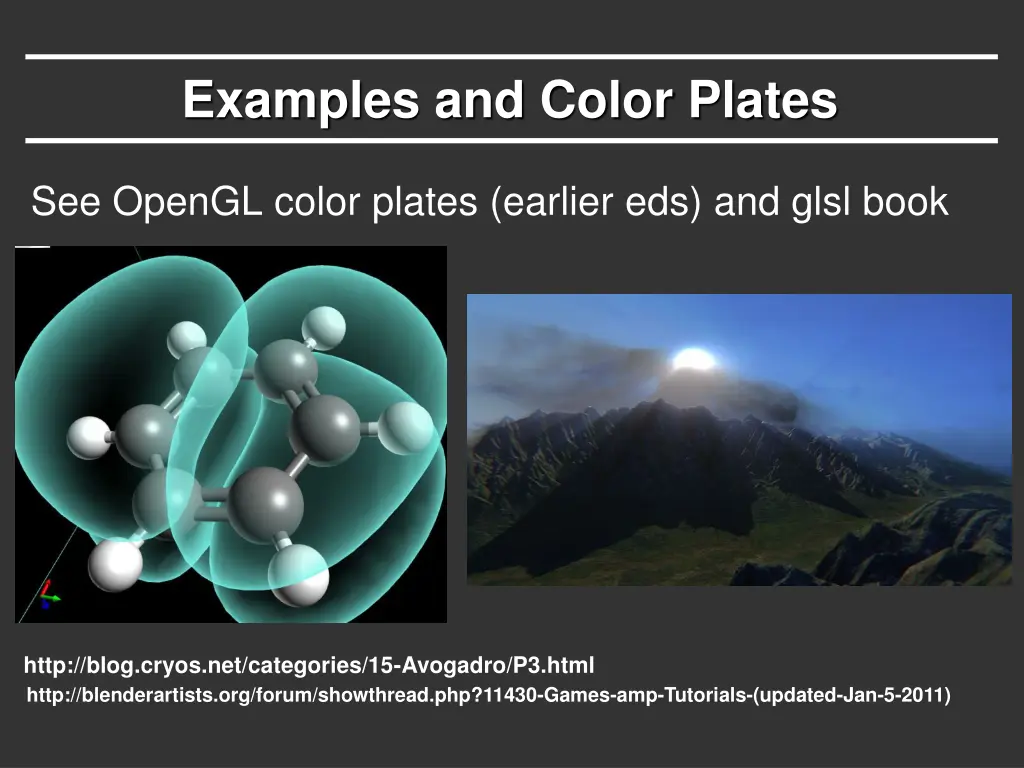 examples and color plates