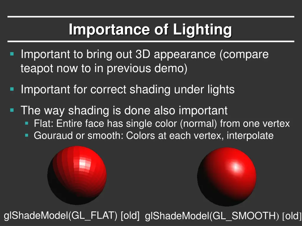 importance of lighting