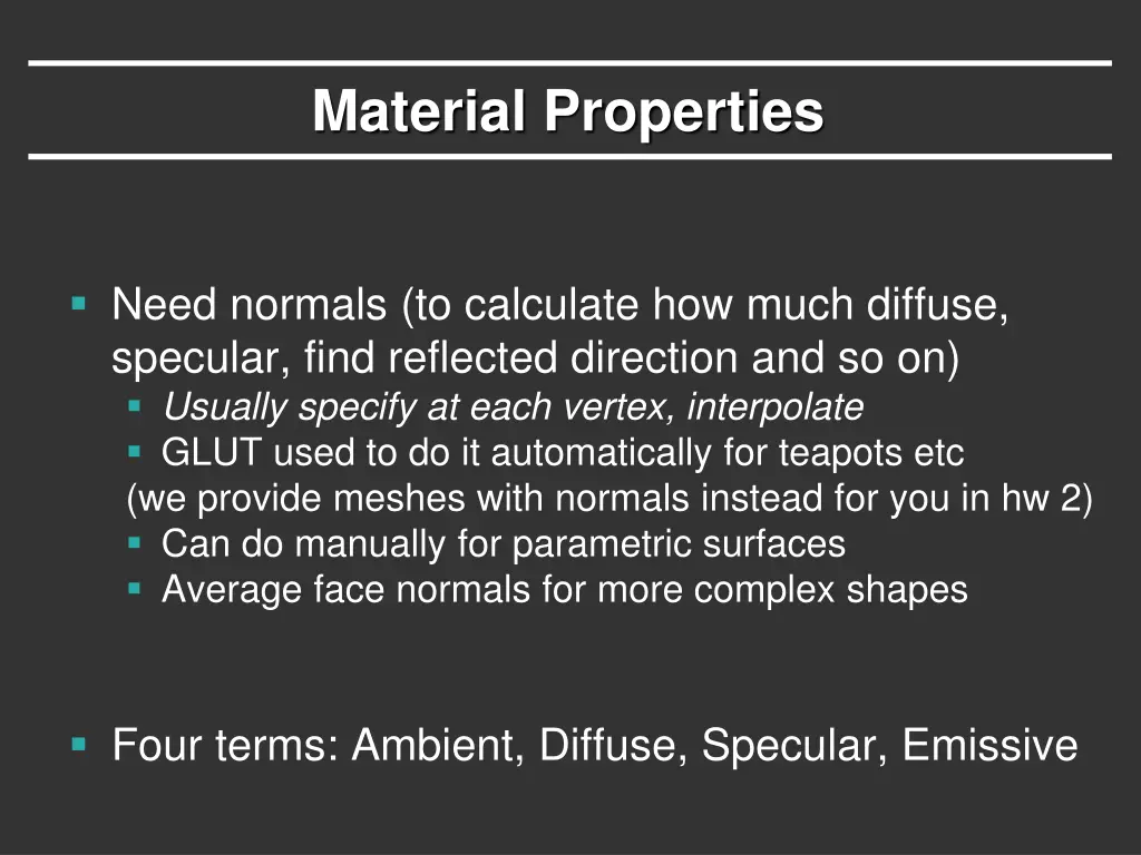 material properties