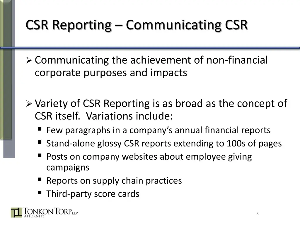 csr reporting communicating csr