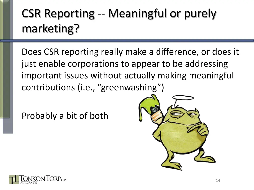 csr reporting meaningful or purely marketing