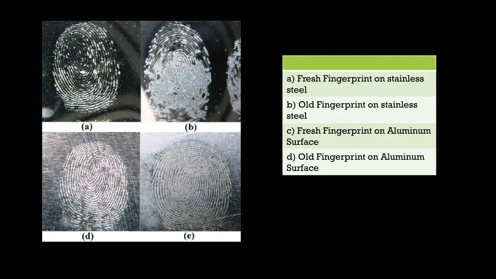 a fresh fingerprint on stainless steel