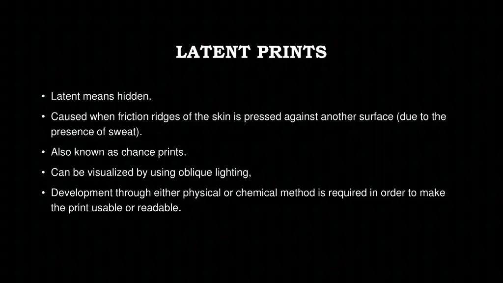 latent prints