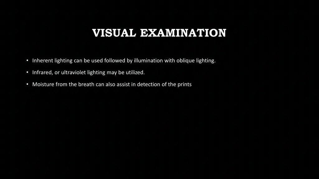 visual examination