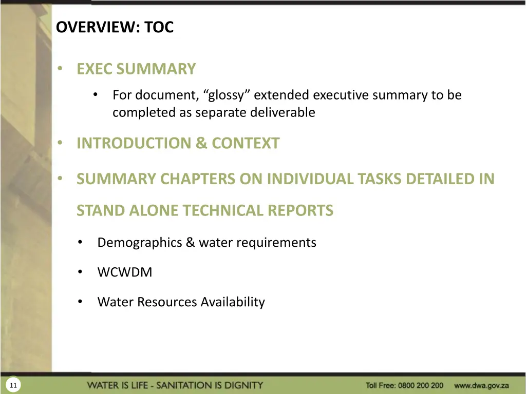 overview toc