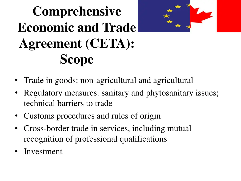 comprehensive economic and trade agreement ceta 1