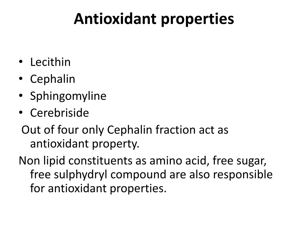 antioxidant properties