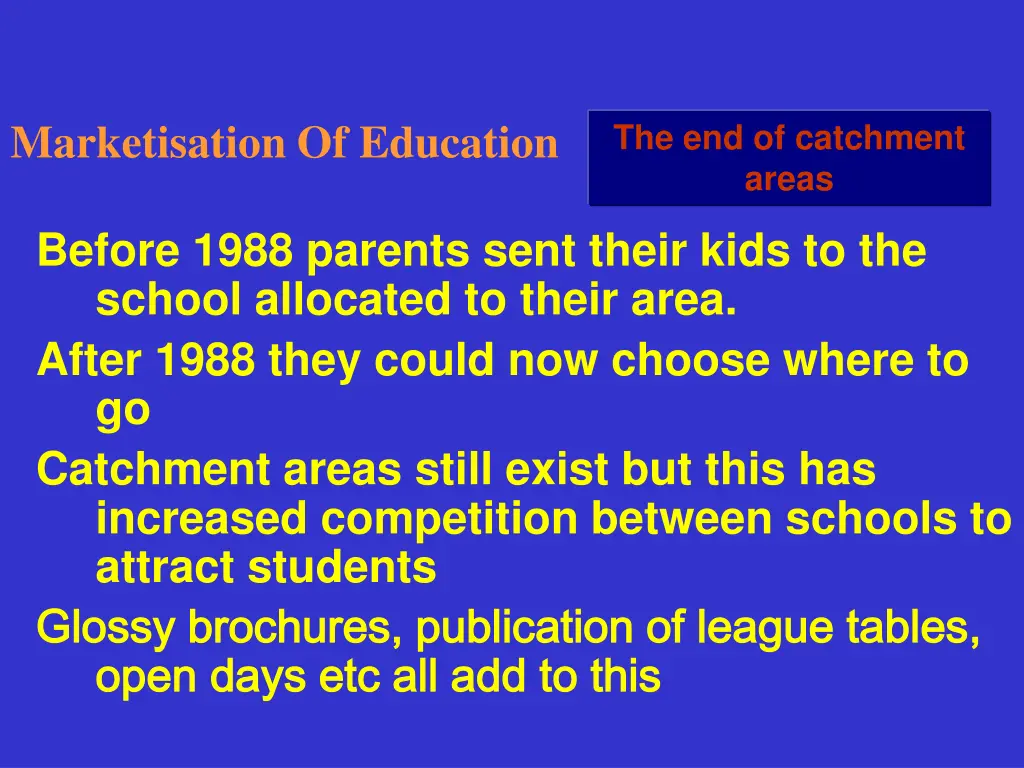 marketisation of education 1