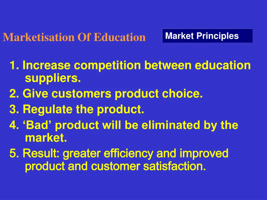 marketisation of education