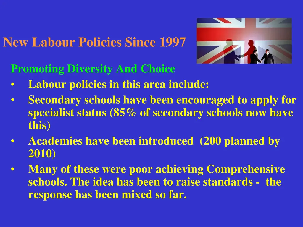 new labour policies since 1997 1