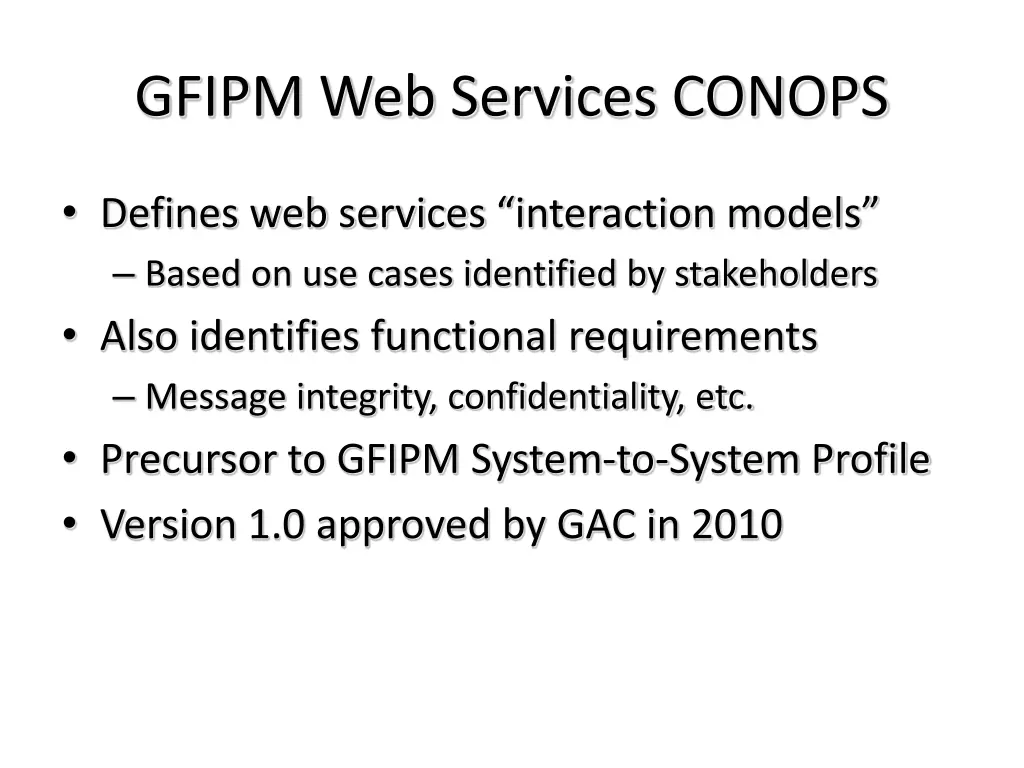 gfipm web services conops