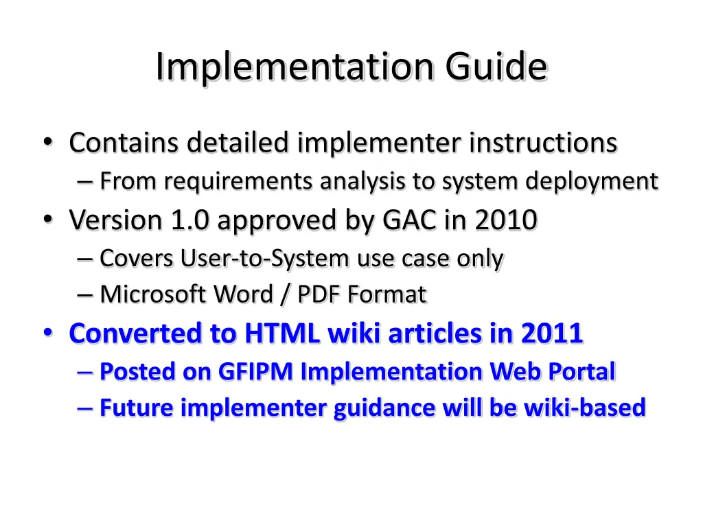 implementation guide