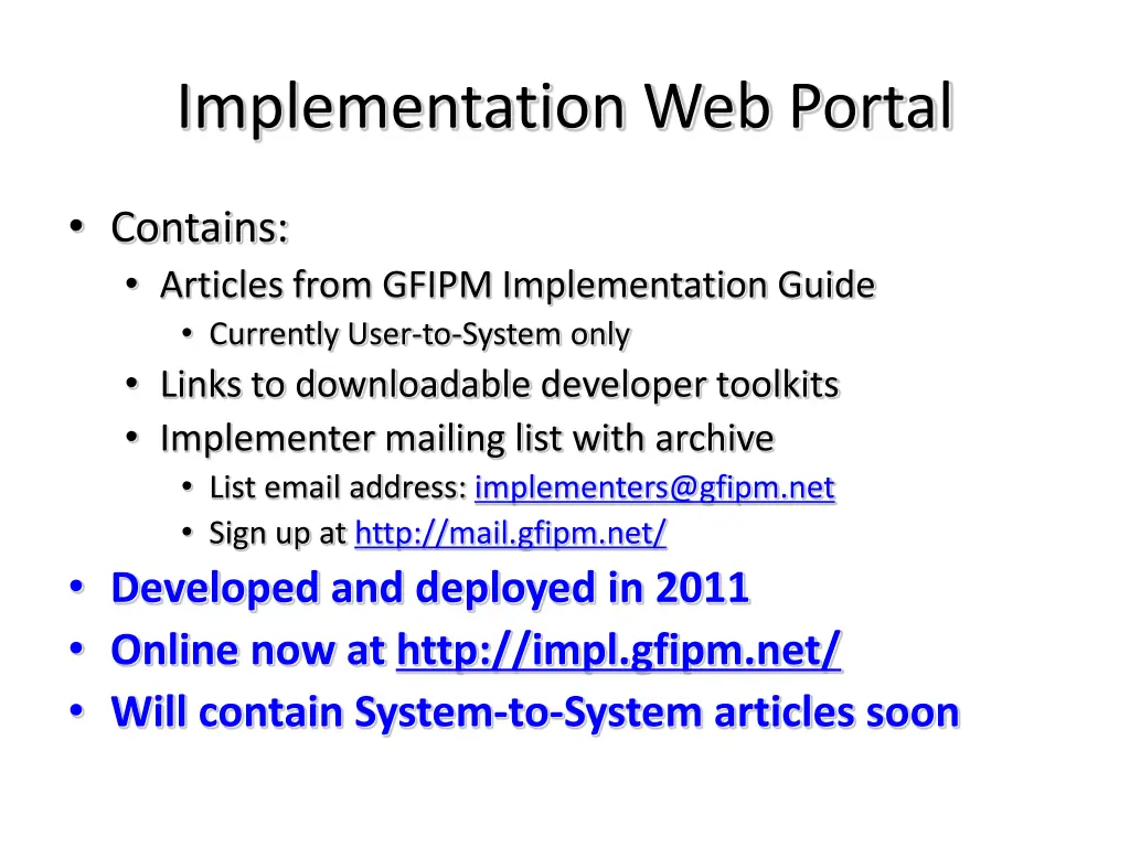 implementation web portal