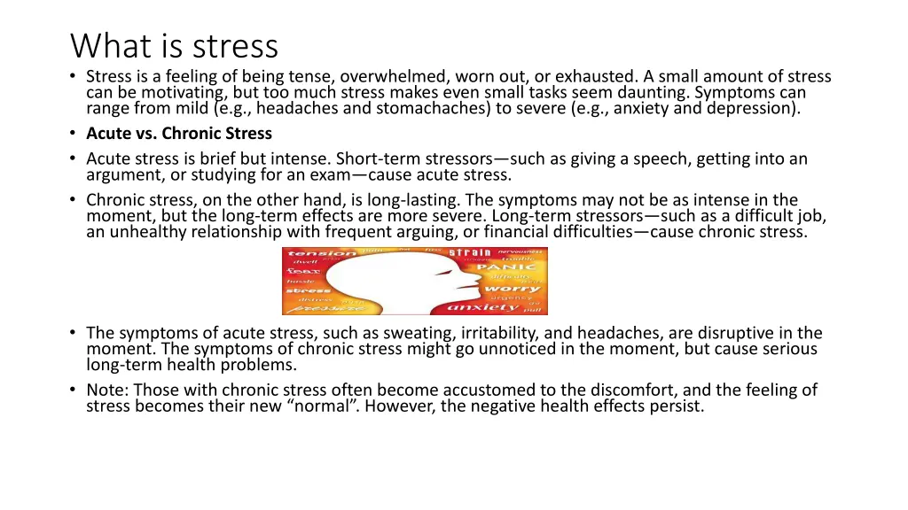 what is stress stress is a feeling of being tense