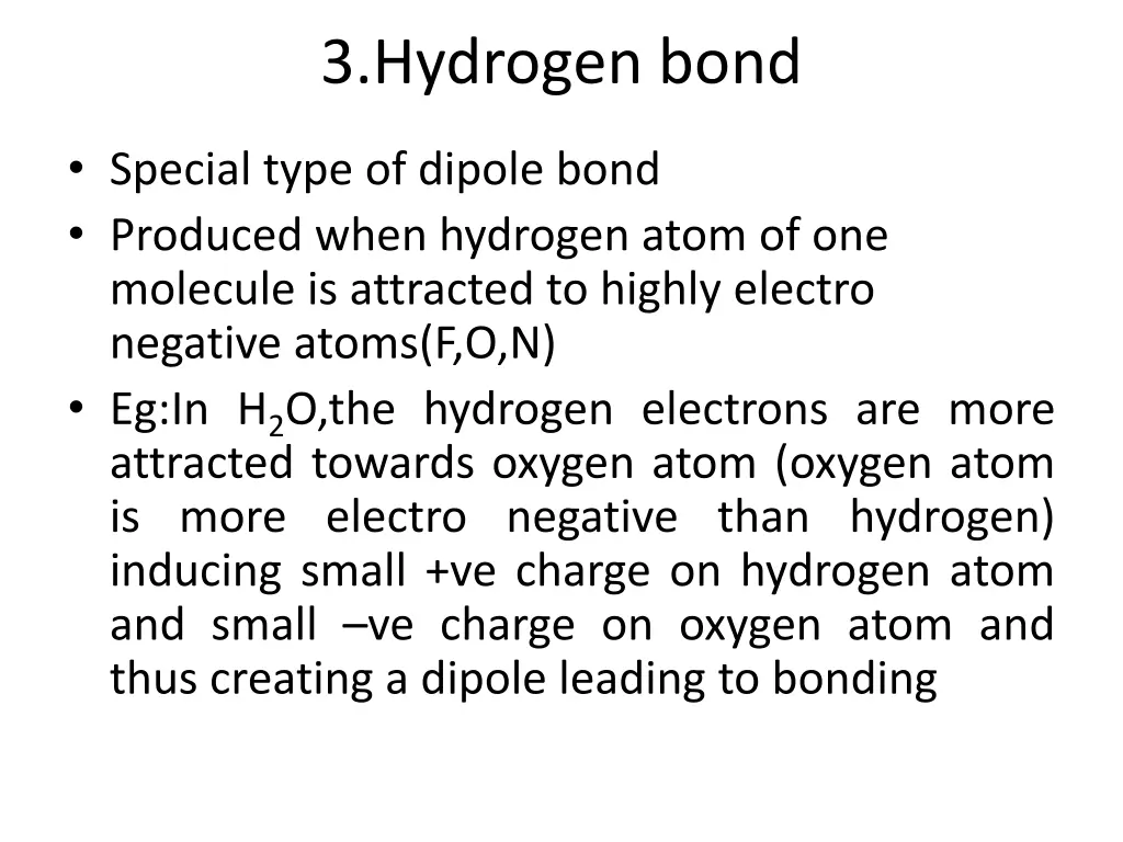 3 hydrogen bond