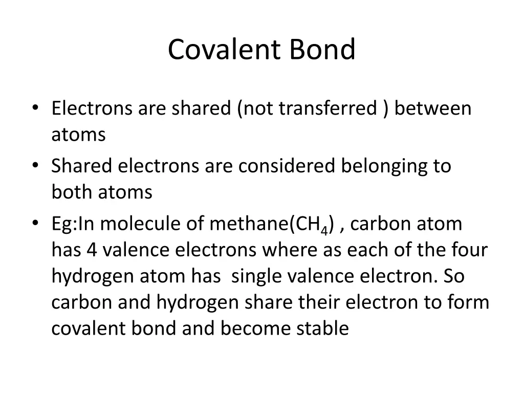 covalent bond