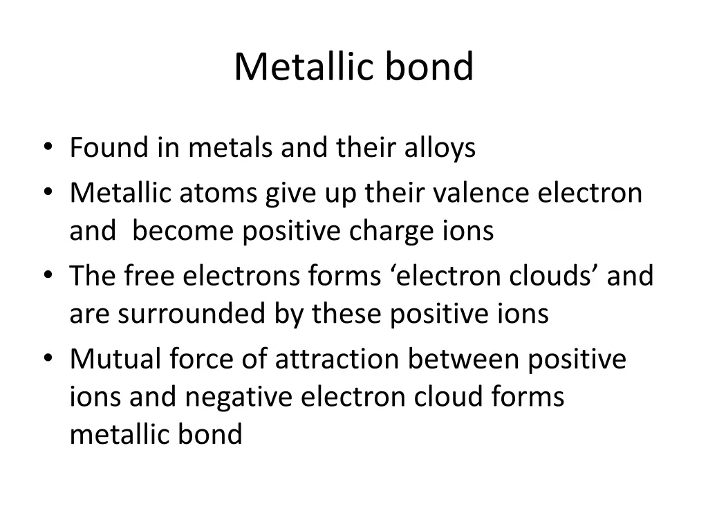 metallic bond