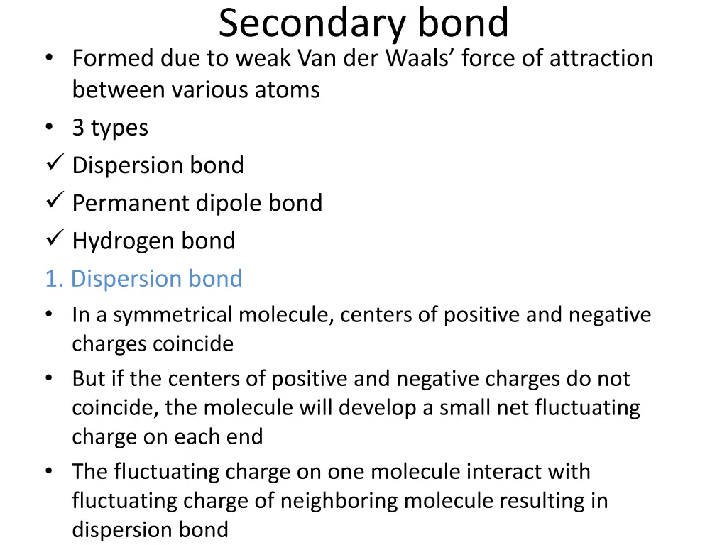 secondary bond