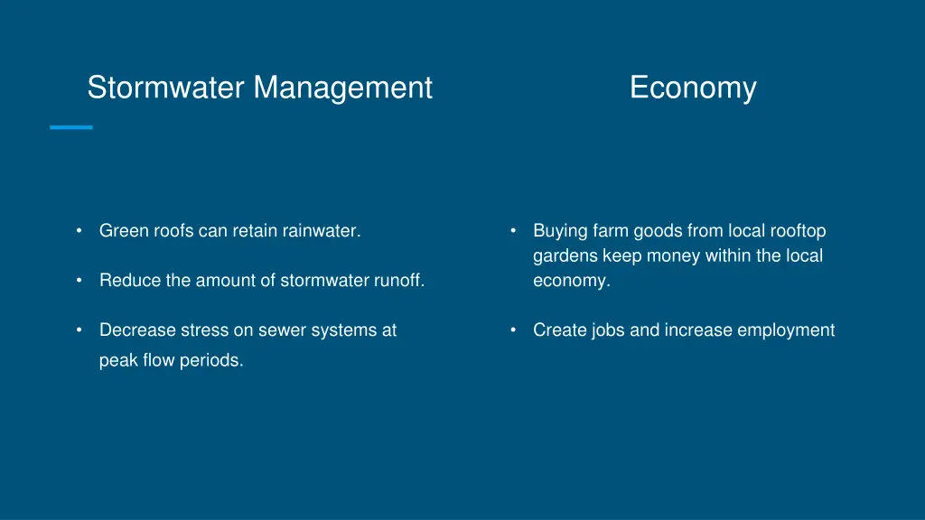 stormwater management economy