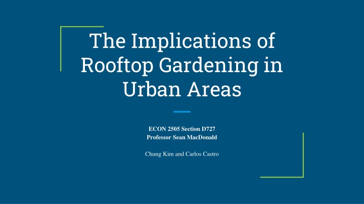 the implications of rooftop gardening in urban