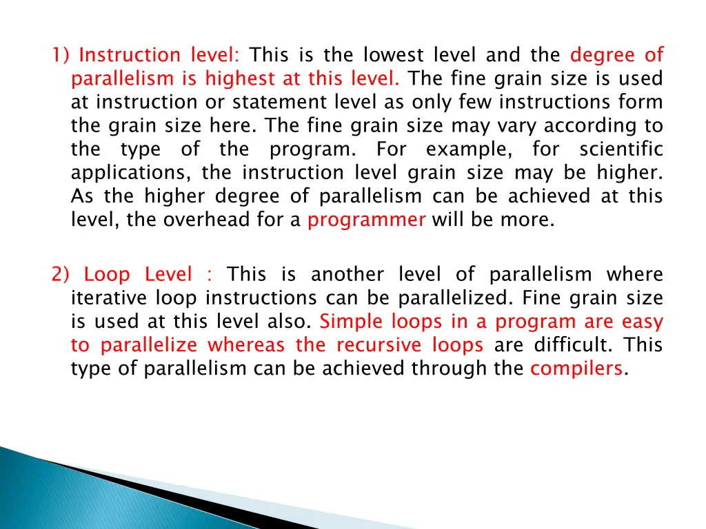 1 instruction level this is the lowest level