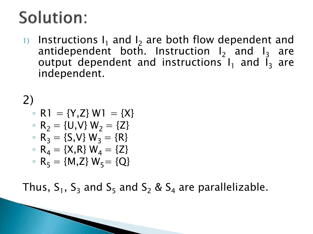 1 instructions i 1 and i 2 are both flow