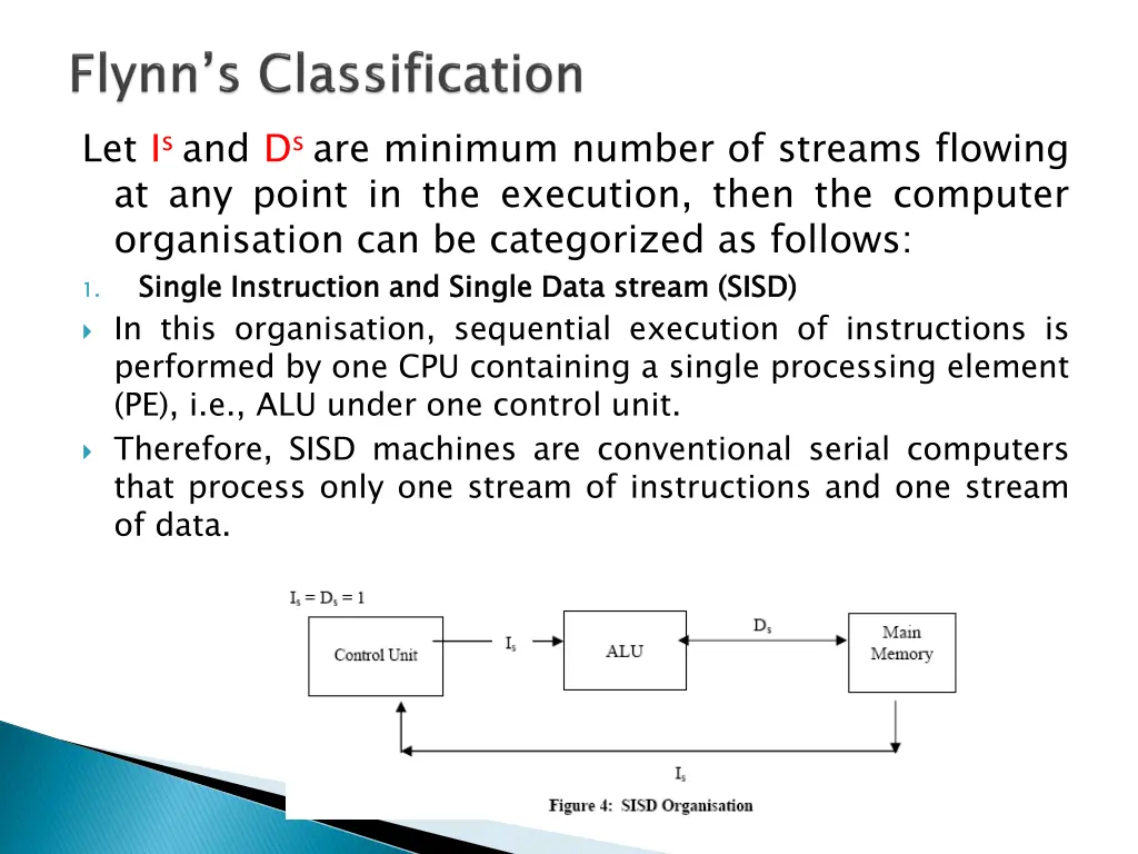 let i s and d s are minimum number of streams